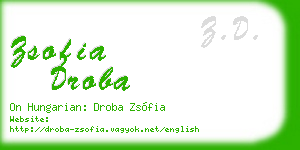 zsofia droba business card