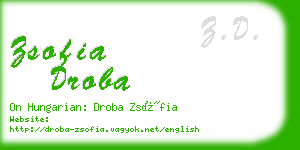 zsofia droba business card